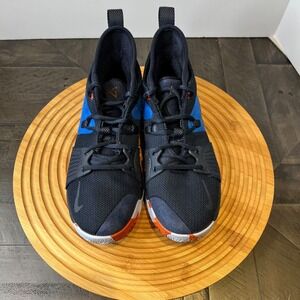 NIKE MEN’S PG 2 HOME (GS) BLUE ORANGE CLASSIC BASKETBALL SNEAKER SIZE US 9 .